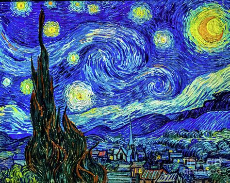 Starry Night By Vincent Van Gogh Painting By M G Whittingham Pixels Merch