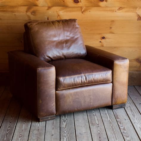 Taylor Leather Lounge Chair Oversized Leather Lounge Chair With Track