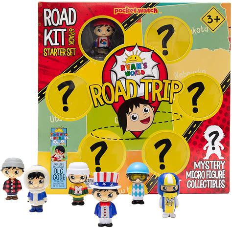 Ryans World Road Trip Road Kit Mystery Micro Figure 6 Pack Starter Set
