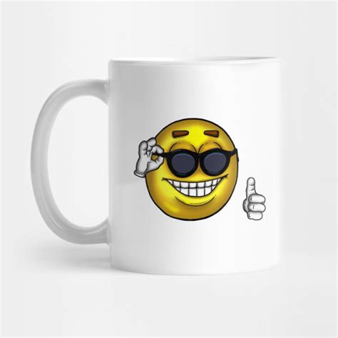 Smiley Face Sunglasses Thumbs Up Emoji Meme Face Travel Mug By My XXX
