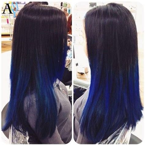 Ombre Blue Hair Extensions Blue Ombre Hair Blue Black Hair Light