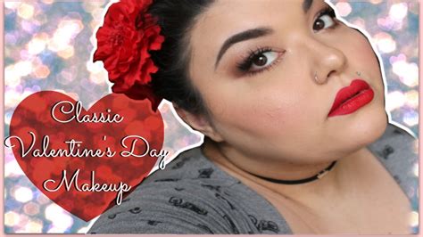 Neutral Smokey Eye Red Lip Valentines Makeup Tutorial Youtube