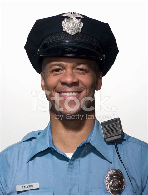 Portrait Of Law Enforcement Officer Close Up Stock Photo Royalty