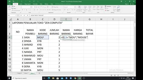 Belajar Mudah Microsoft Excel Fungsi Logika IF YouTube
