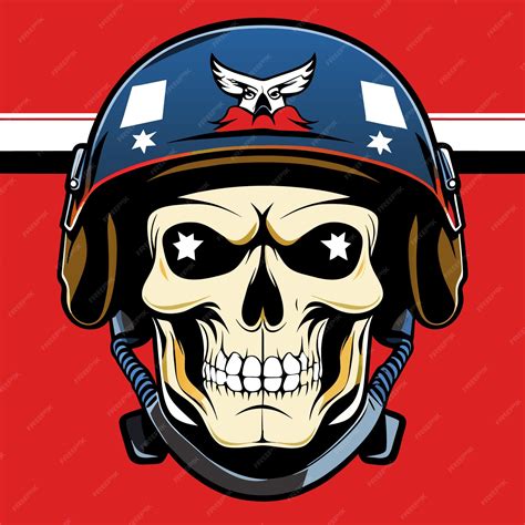 Premium Vector American Flag Skull Illustration Vector Art
