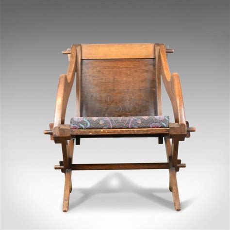 This Is An Antique Glastonbury Chair English Tudor Revival Hall Seat