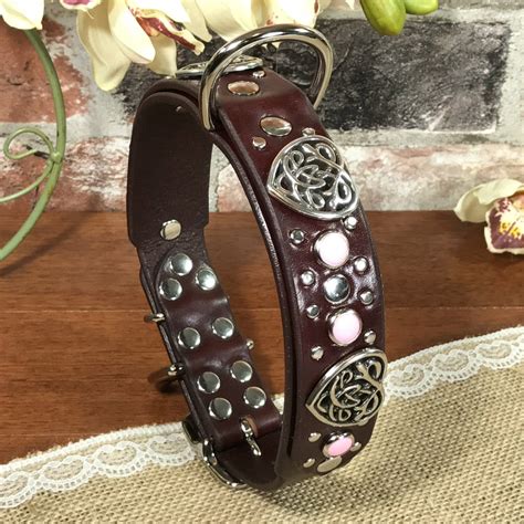 The Celtic Leather Dog Collar Etsy