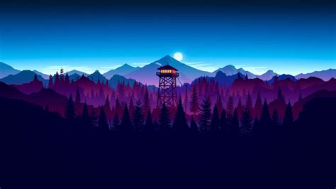 Download 2560x1440 Wallpaper Firewatch Video Game Sunset Artwork