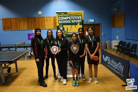 Team Leicestershire U13 And U16 Girls Table Tennis Finals Active Together
