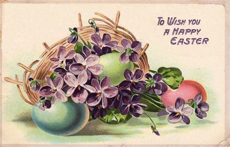 Victorian Clip Art Easter Eggs And Violets The Graphics