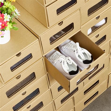 5 Sizes Shoe Storage Paper Boxes Display Organizer Drawer Pull Box