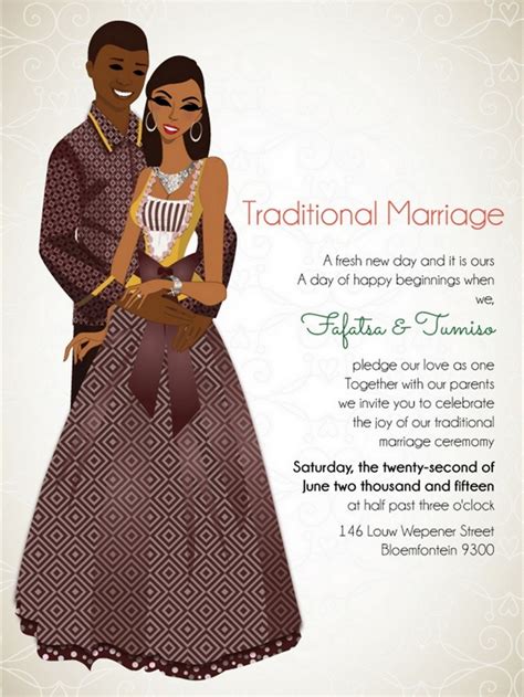 African Traditional Invitation Templates • Business Template Ideas
