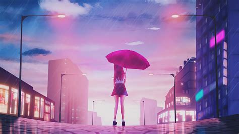 Girl Umbrella Rain 4k Hd Artist 4k Wallpapers Images Backgrounds