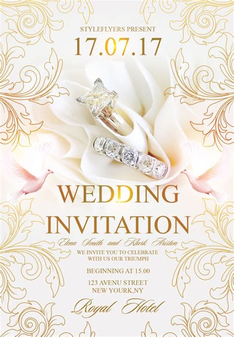 wedding invitation flyer template  flyer