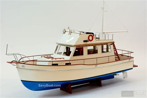 Grand Banks 32 Rc Handmade Wooden Boat Model Savyboat