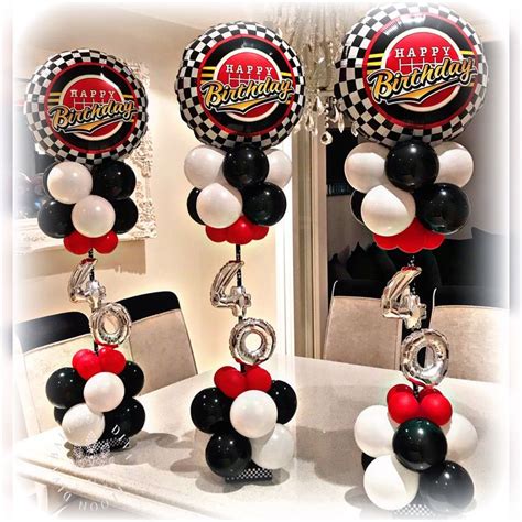 Car Themed Balloon Centrepiece Balloon Centerpieces Balloons