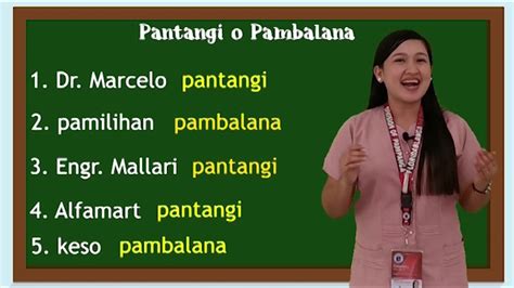 Grade 4 Filipino Pantangi O Pambalana Youtube