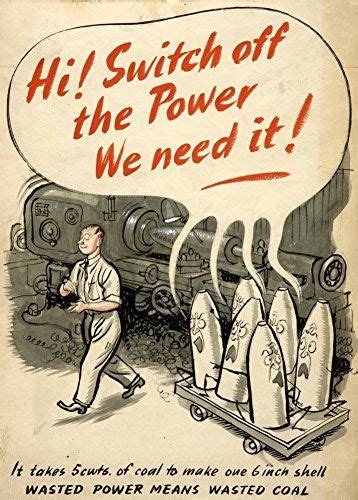 Vintage British Ww2 1939 45 Propaganda Switch Off The Pow