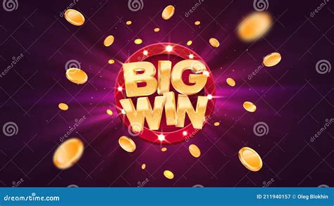 Big Win Gold Text On Retro Red Board Vector Banner Win Congratulations