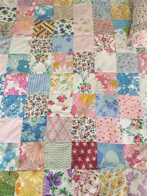 Gorgeous Vintage Fabric Quilt X Patchwork Quilts For Sale