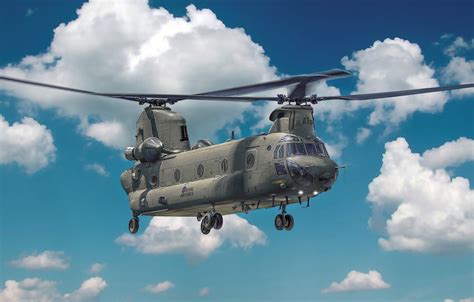 Wallpaper Boeing Ch 47f Chinook Hc Mk2 The American Heavy Military