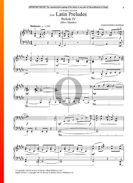 Latin Preludes 1 Prelude 5 Bossa Nova Sheet Music Piano Solo Pdf