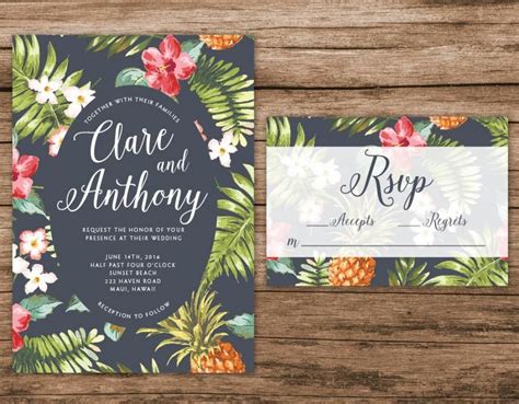 pin by lysha lolesio on invitations hawaiian wedding invitations tropical wedding invitations