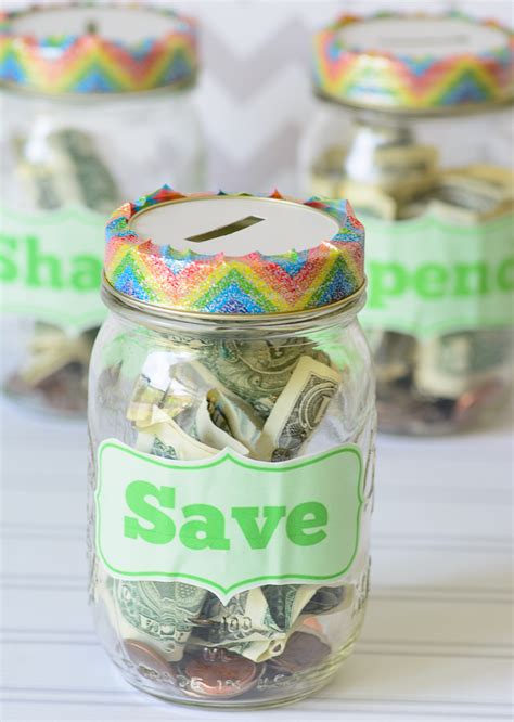 Save Spend Share Jars Teach Children Financial Responsibility