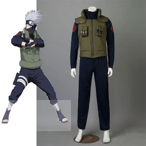 Hatake Kakashi Cosplay Costumes Anime Show Uniform Ninja Clothing Halloween Costume Set For Men