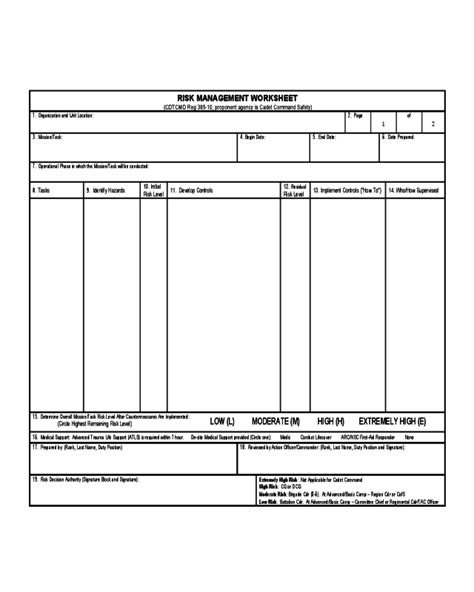 Army Risk Assessment Form Fill Out And Sign Printable Pdf Template