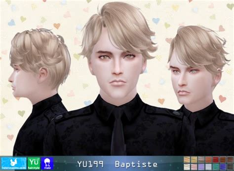 Newsea Yu199 Baptiste Hair Sims 4 Hairs