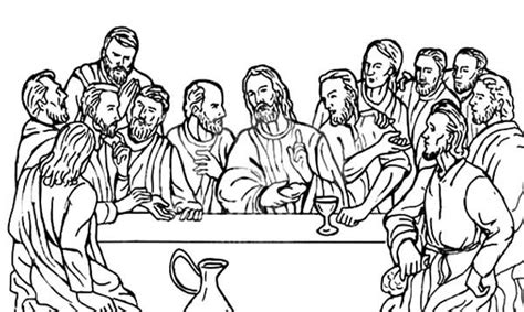 The Last Supper Coloring Page Coloring Abraham Isaac Bible Rebekah