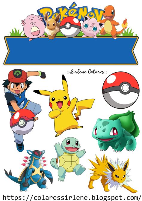 Topo De Bolo Para Imprimir Grátis Infantil E Adulto Topo De Bolo Pokémon