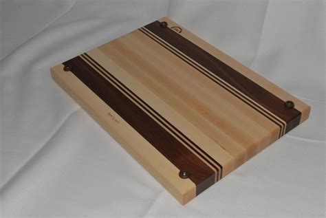 Custom Made Personalized Maple Walnut Edge Grain Cutting Board By Clark