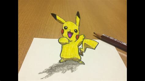 How To Draw 3d Pikachu Trick Art Anamorphic Illusion Youtube