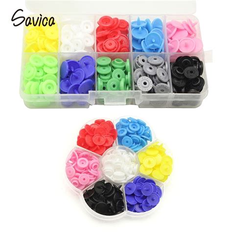 Savica 1boxlot 12mm Combined Snap Buttons For Garment T5 Round Resin