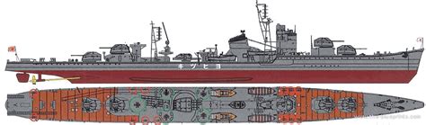 Корабль Ijn Yoizuki Destroyer чертежи габариты рисунки Скачать