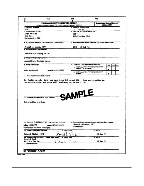 Figure 3 6 An Example Of A Completed Da Form 2806 1 R Physical