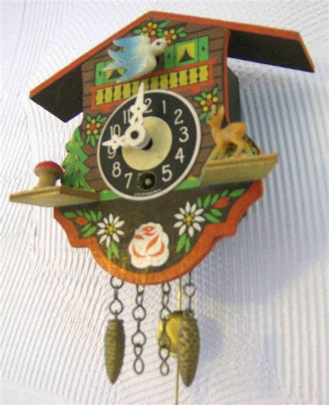 Painted Mini Cuckoo Clock Etsy
