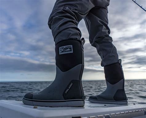 Pelagic Expedition Deck Boot Black Charcoal Tackledirect