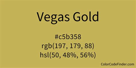 Vegas Gold Color Code Is C5b358