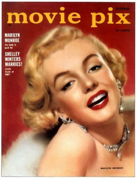 the cover of movie pix magazine featuring marilyn monroe