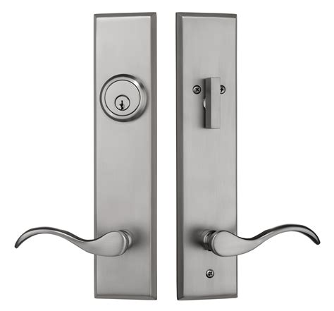 Contemporary Entry Door Handleset In Brushed Nickel
