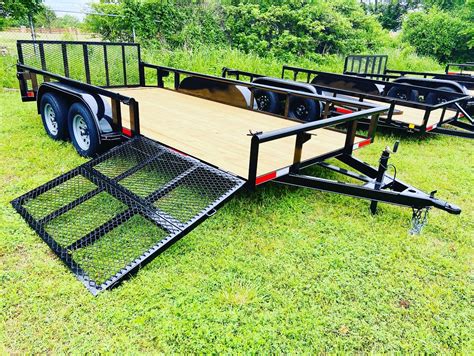 16ft X 83” Utility Trailer With Dovetail And Bifold Side Gate Big