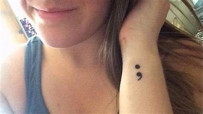Tattoo Semicolon Tattoos Meaning Arrow Wrist Powerful