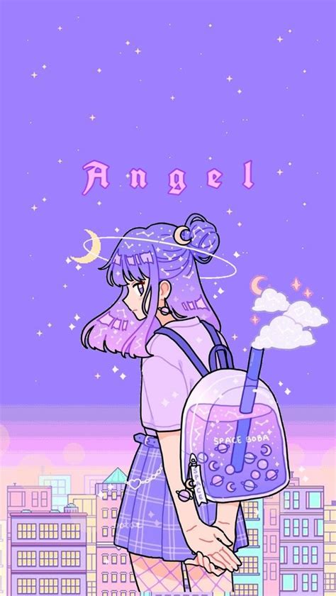 Purple Anime Scenery Wallpaper Anime Wallpaper Iphone Cute Patterns Wallpaper
