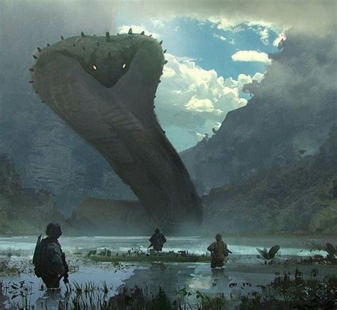 Giant Cobra Fantasy Artwork Fantasy Art Fantasy Landscape