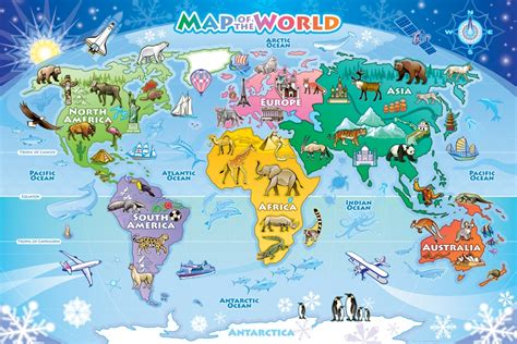 Map Of The World 48 Pc Floor Jigsaw Puzzle Puzzle Palace