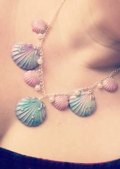 Mermaid Shell Necklace Mermaid Necklace Seashell Necklace Etsy