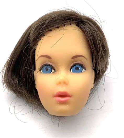 Vintage S Vintage Barbie Doll Mod Brunette Hair Fair Brunette Head Only Picclick